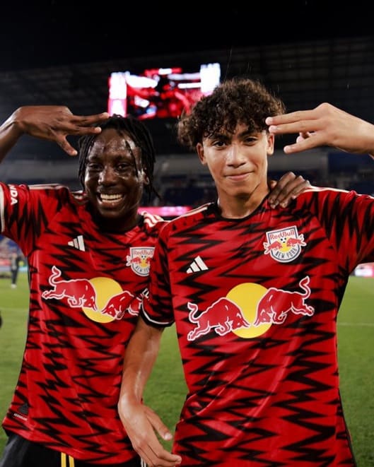 Julian Hall Celebration post match NY Red Bull