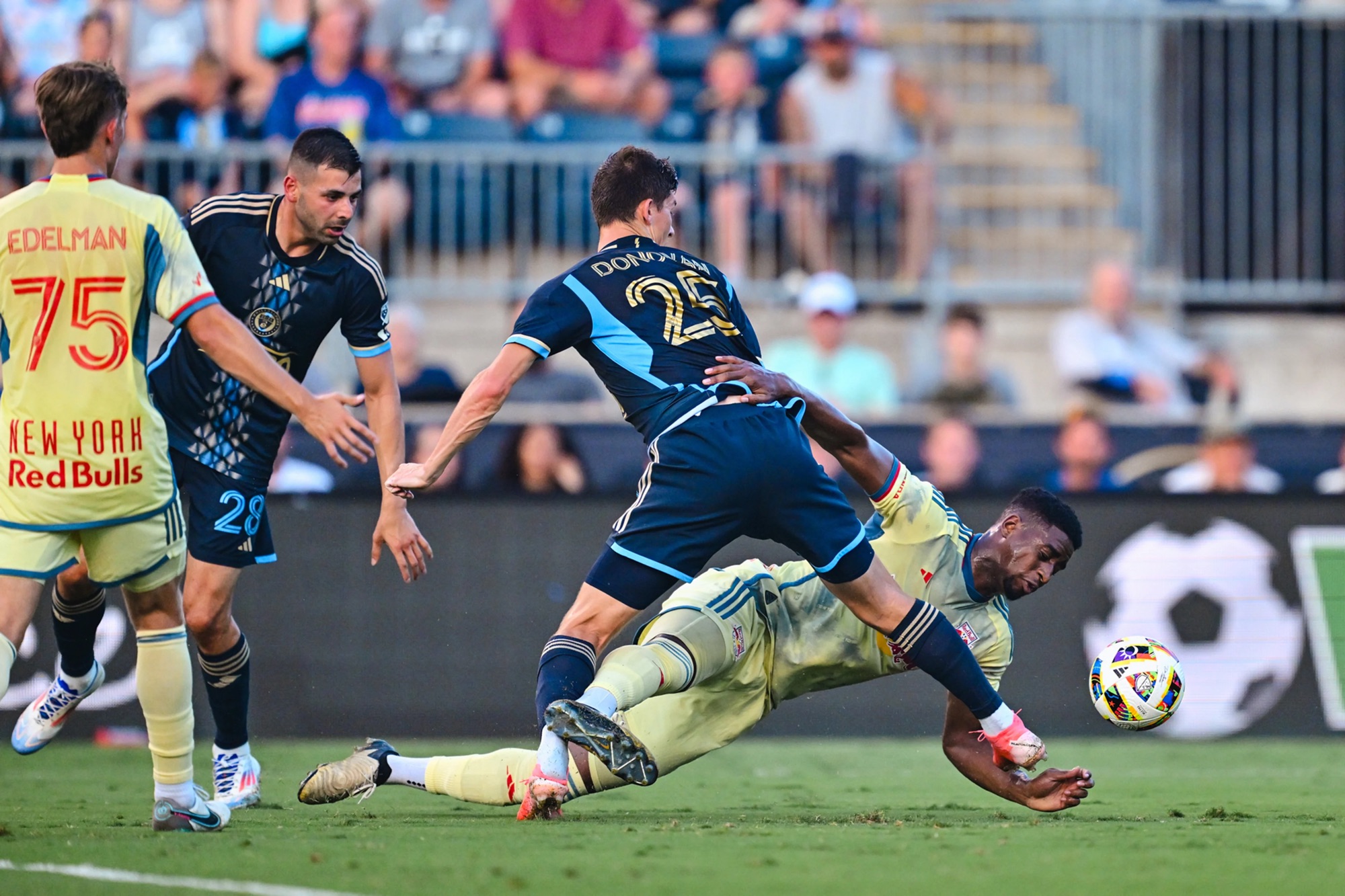 Battle for the ball. July 6, 2024| Subaru Park|Chester, PA| Mandatory Credit: Philadelphia Union