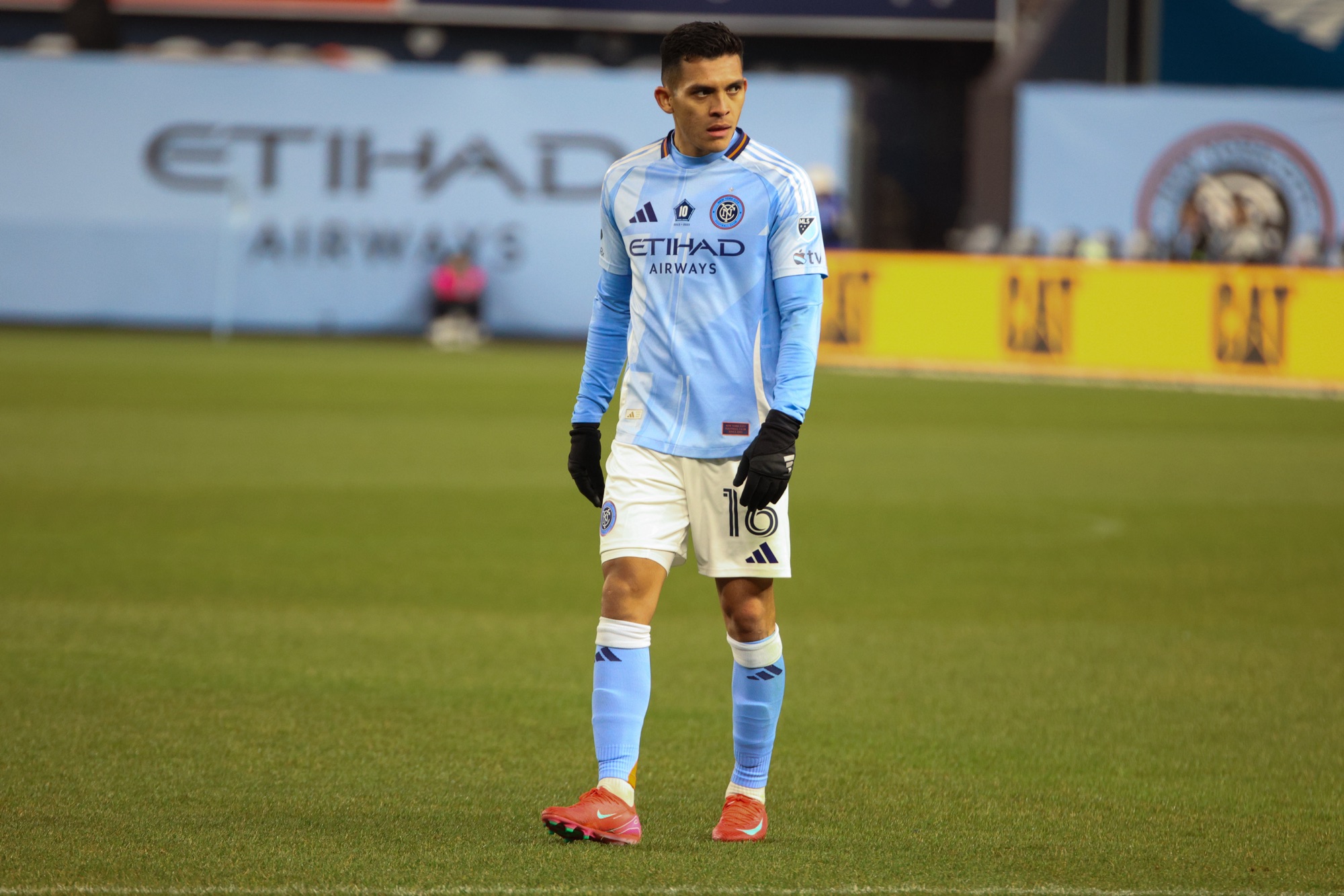 3/15/25, Bronx, New York City, Yankee Stadium, Alonso Martinez #16 of New York City FC Looks On : Jose Pichirilo /Bad Dawg Sports
