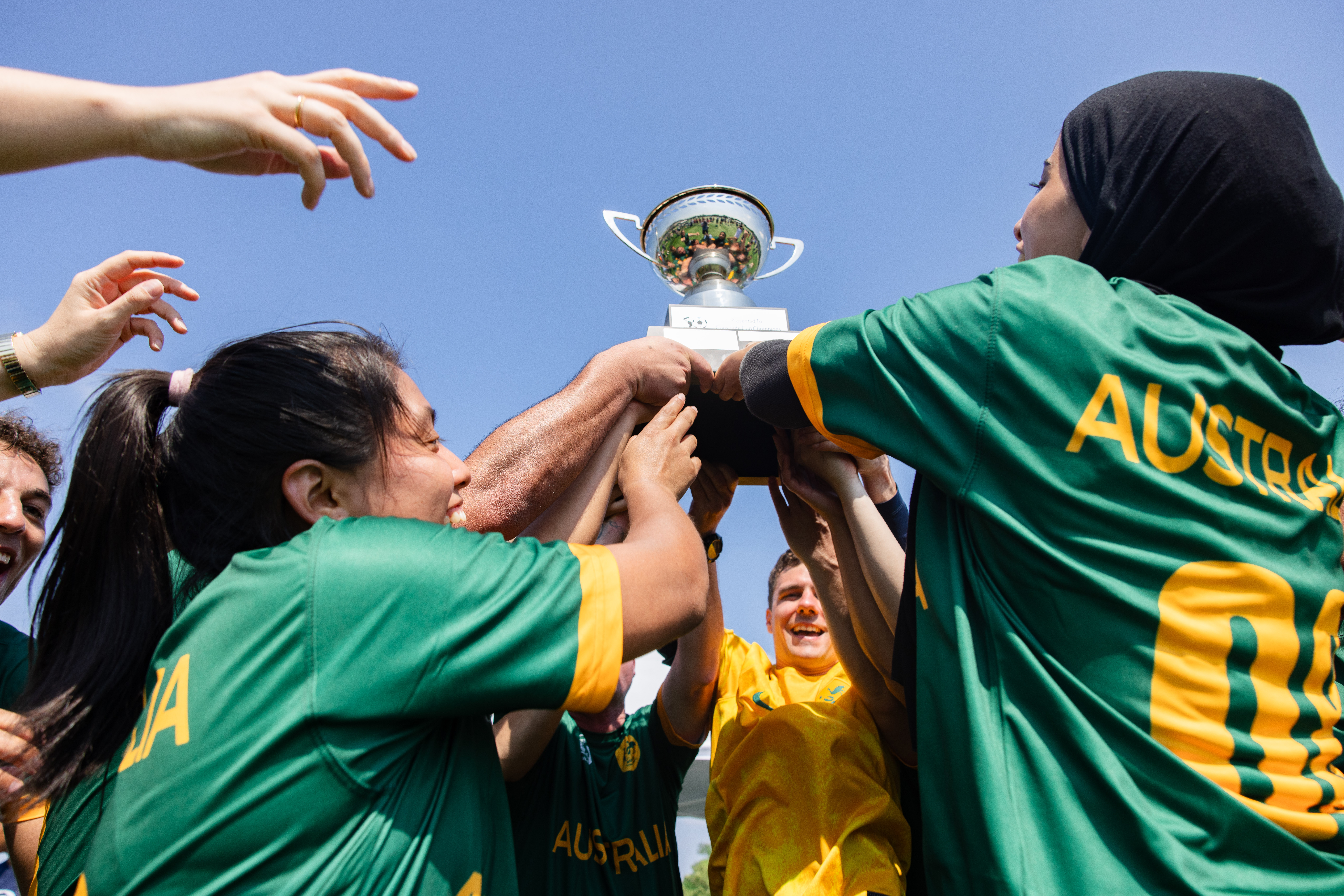 6/28/25 Australia represented at the NYC Cup. Mandatory Credit: NYCFC
