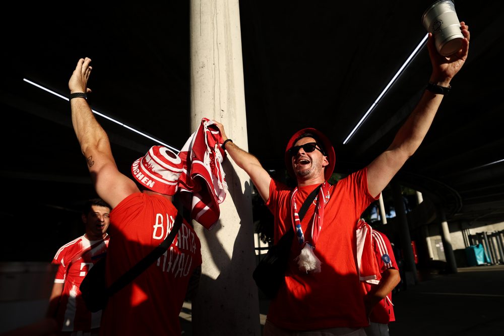 MIAMI GARDENS, FLORIDA - JUNE 20: FC Bayern Munchen fans react prior to the FIFA Club World Cup 2025 group C match between FC Bayern München and CA Boca Juniors at Hard Rock Stadium on June 20, 2025 in Miami Gardens, Florida. (Photo by Carmen Mandato - FIFA/FIFA via Getty Images)