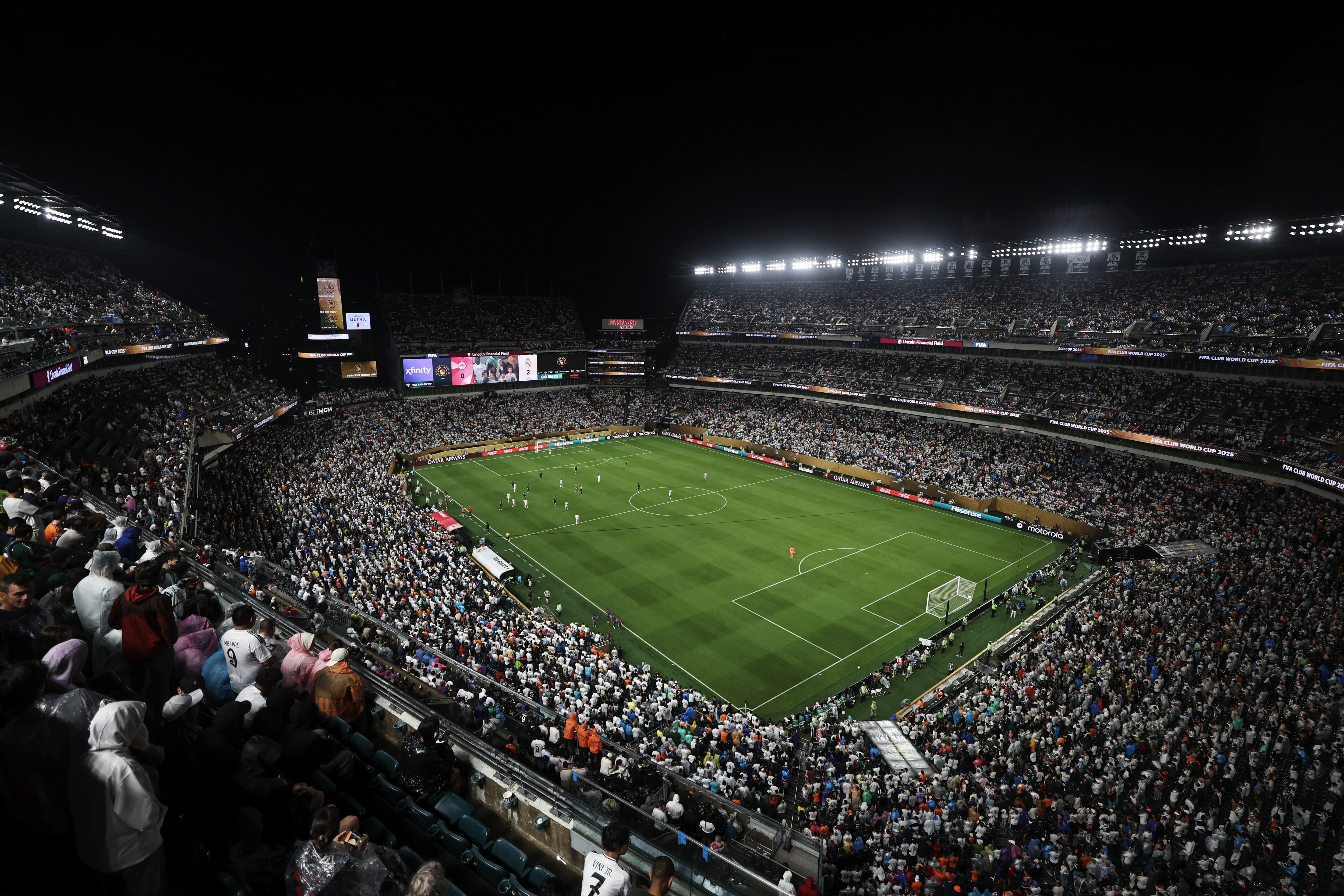 PHILADELPHIA, PENNSYLVANIA - JUNE 26: General view inside the stadium during the FIFA Club World Cup 2025 group H match between FC Red Bull Salzburg and Real Madrid CF at Lincoln Financial Field on June 26, 2025 in Philadelphia, Pennsylvania. (Photo by Dustin Satloff - FIFA/FIFA via Getty Images)