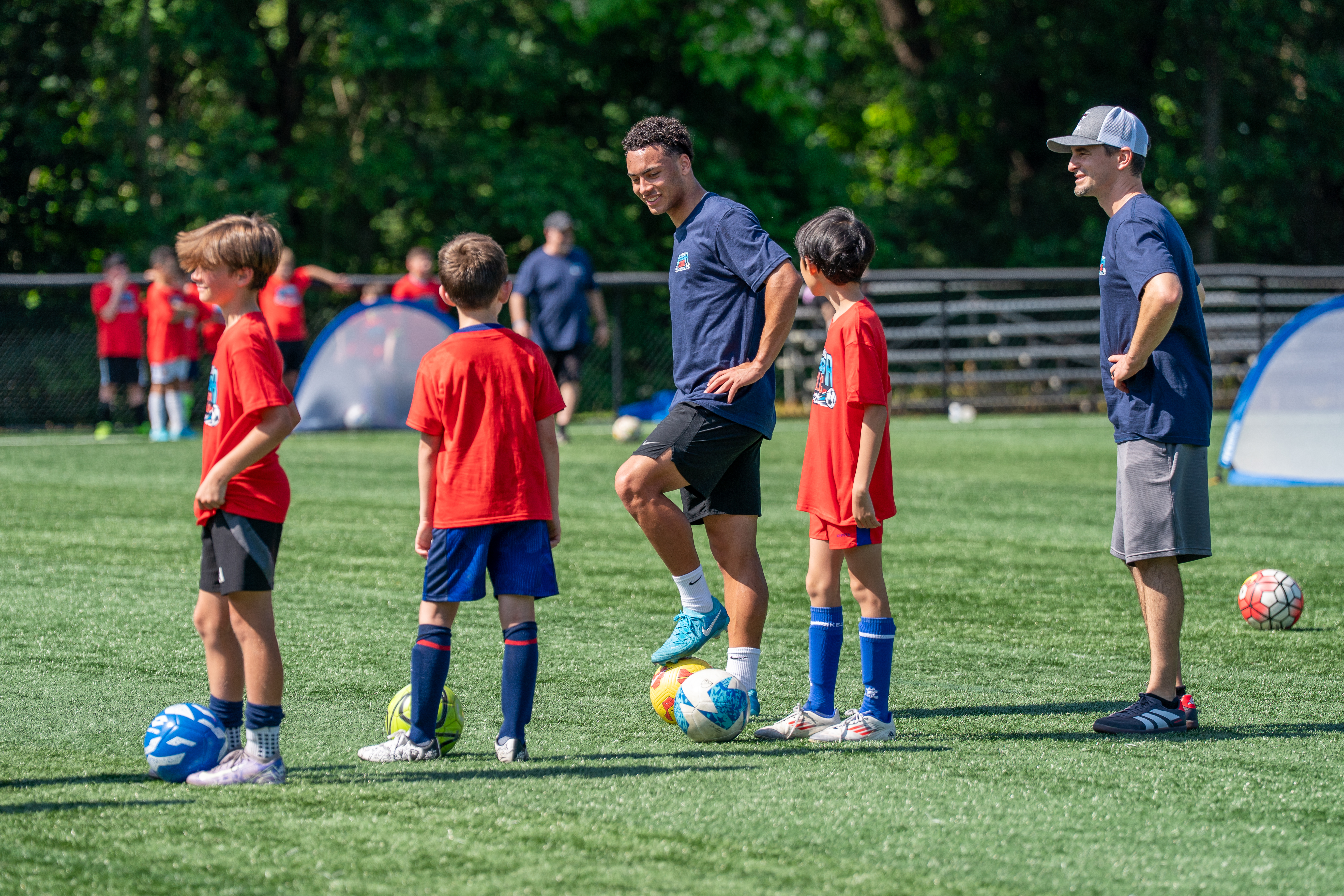 6/20/25 New England Revolution Homegrown Defender Peyton Miller Hosts Soccer Clinic in Home State of Connecticut. Mandatory Credit: New England Revolution