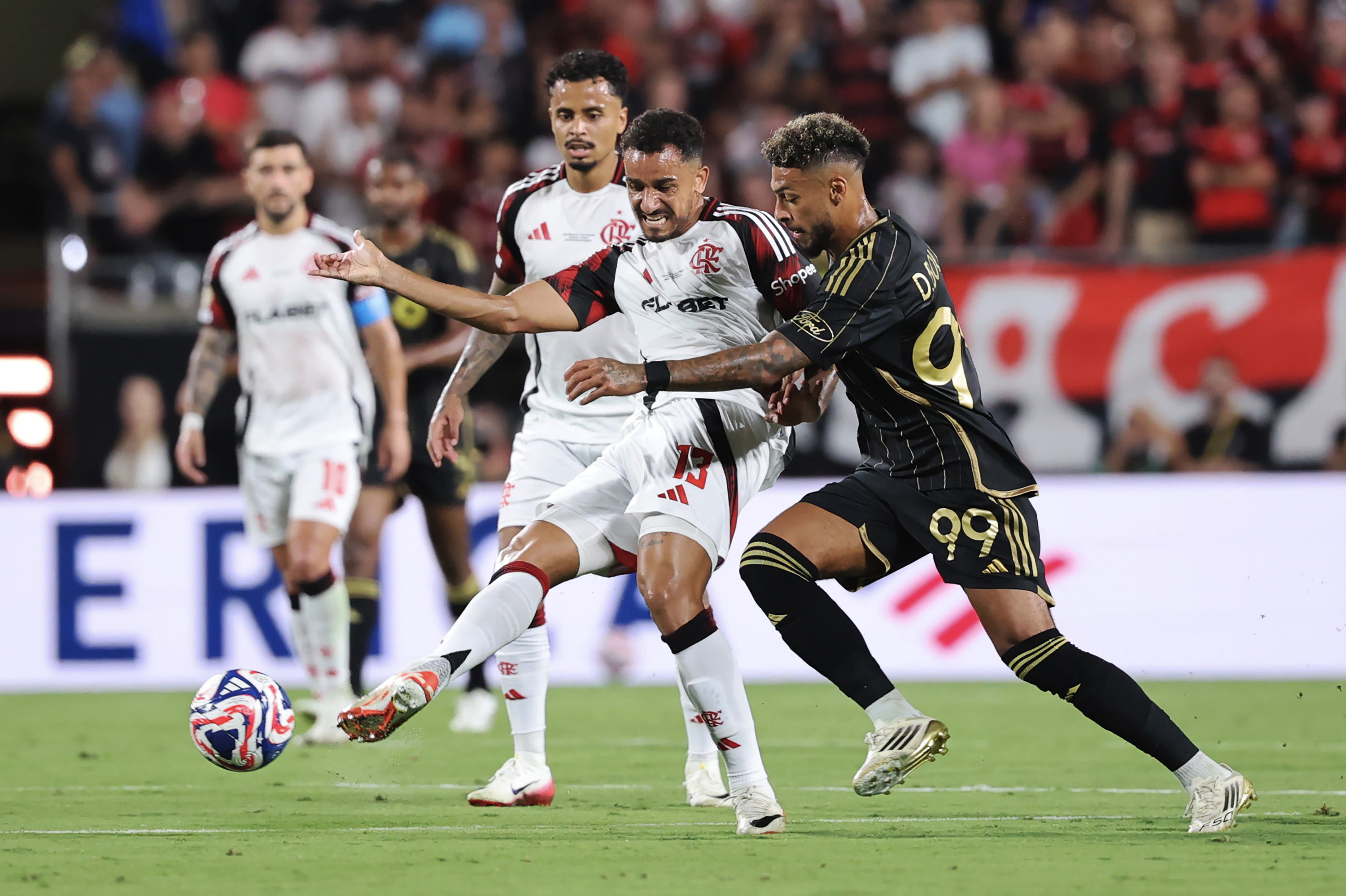 Danillo Battles Denis Bouanga. Photo from FIFA