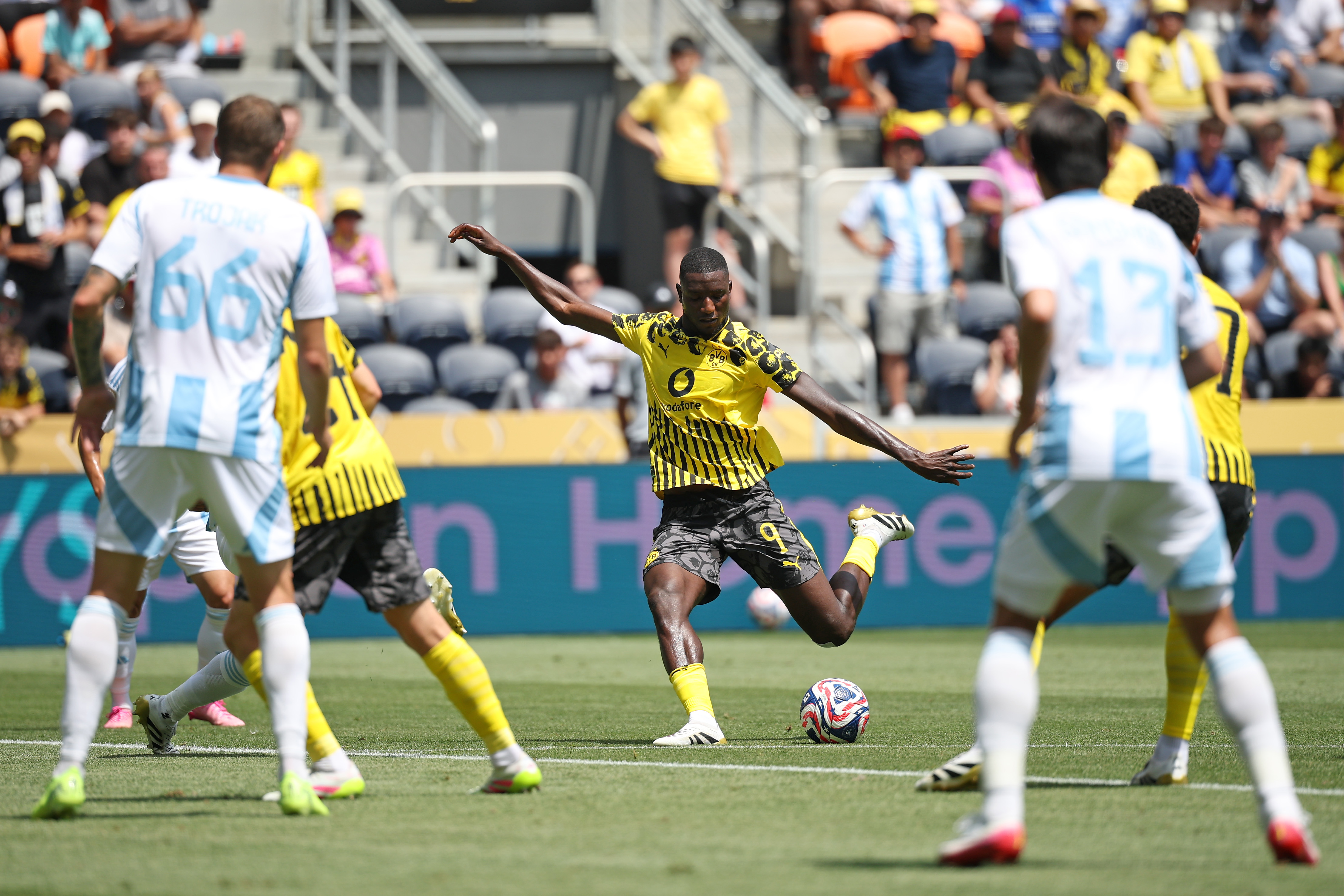 Serhou Guirassy Takes a shot on goal. Photo from FIFA