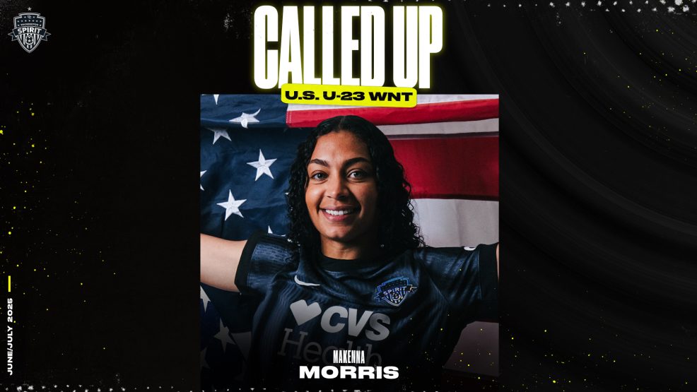 6/20/25 Washington Spirit’s Makenna Morris Called Up to U.S. Under-23 Women’s National Team. Mandatory Credit: Washington Spirit