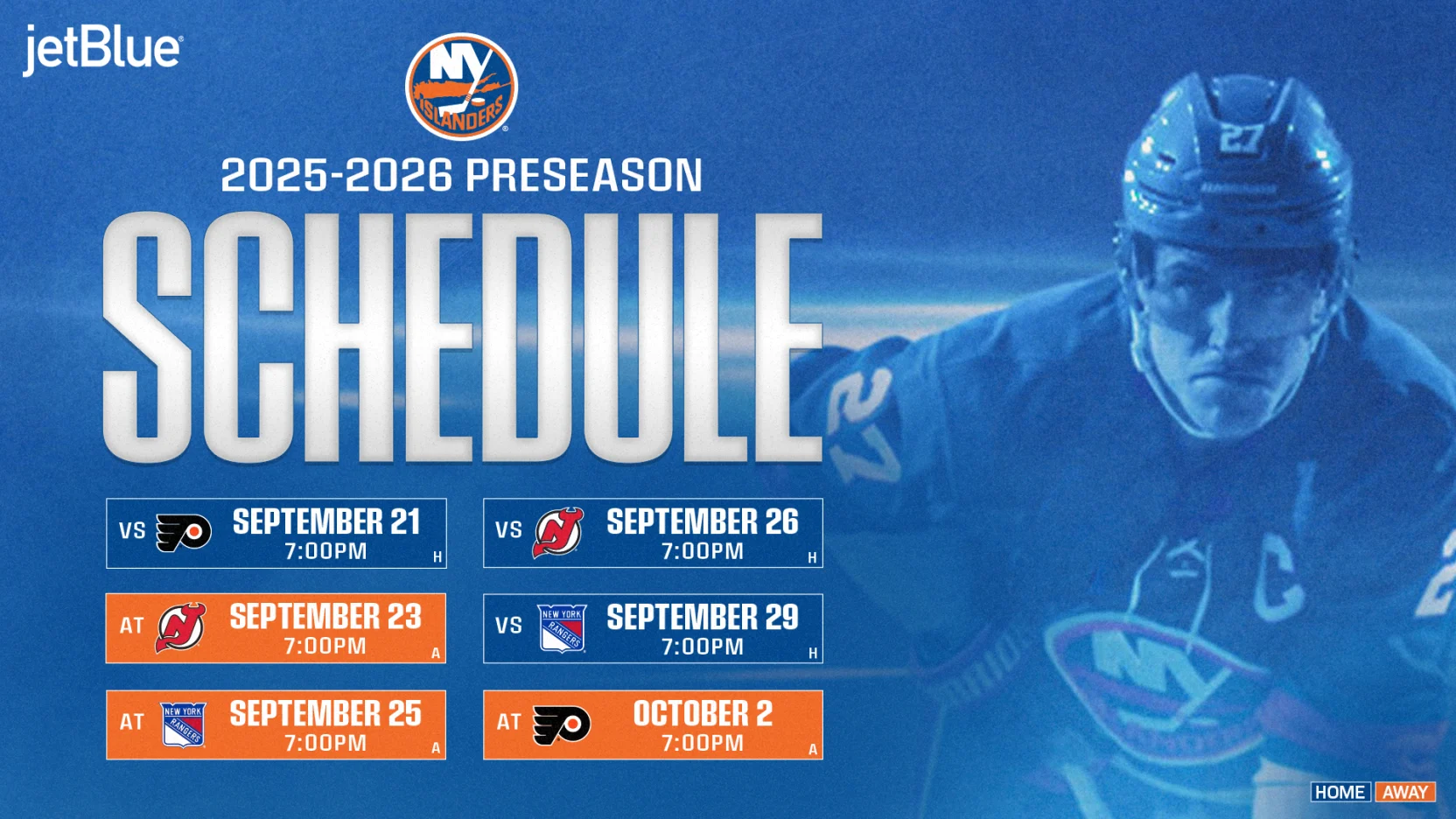6/24/25 Elmont, NY New York Islanders release their preseason schedule for the 2025-26 season. Mandatory Credit: New York Islanders/NHL