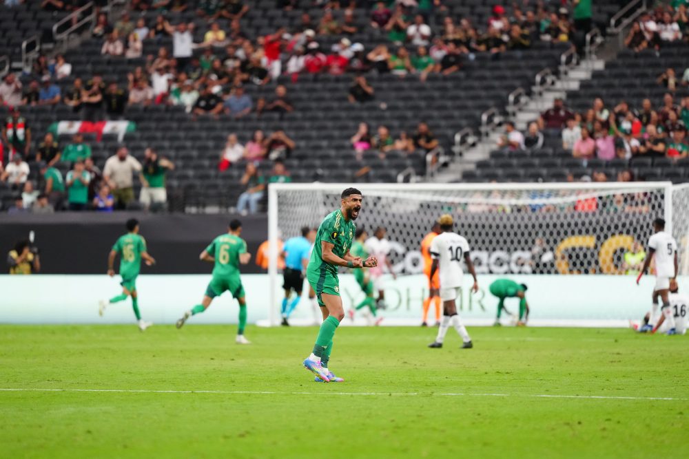 Jun 22, 2025; Las Vegas, Nevada, USA; during a group stage match of the 2025 Gold Cup at Allegiant Stadium. Mandatory Credit: Kirby Lee-Imagn Images