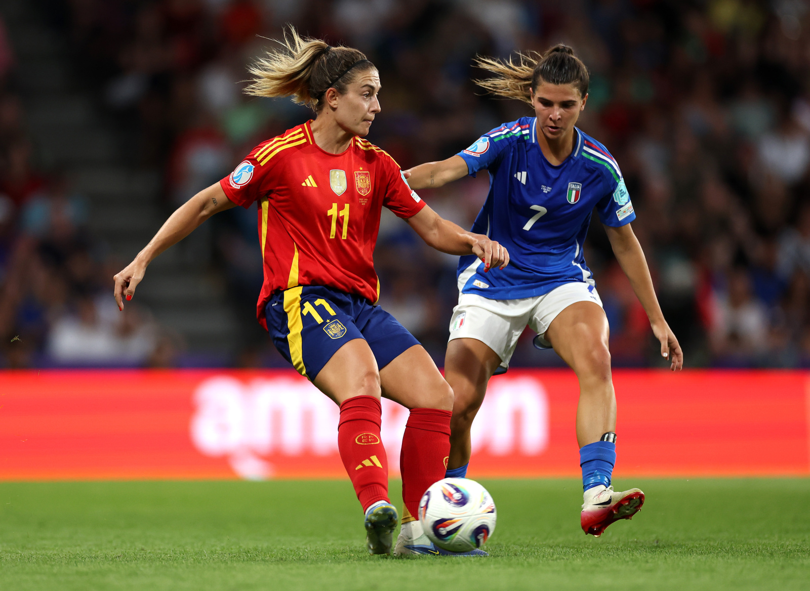 Alexia Putellas plays the ball. Mandatory Credit UEFA.com