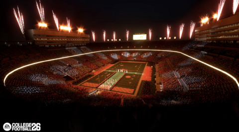 Gameday under the lights. College Football 26 captures the traditions, authenticity, and electric atmospheres that define Saturday night.