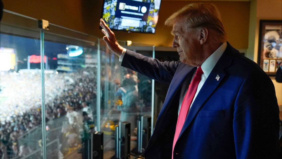 Trump is in attendance for the Army vs. Navy game at the home of the Washington Commanders in D.C.