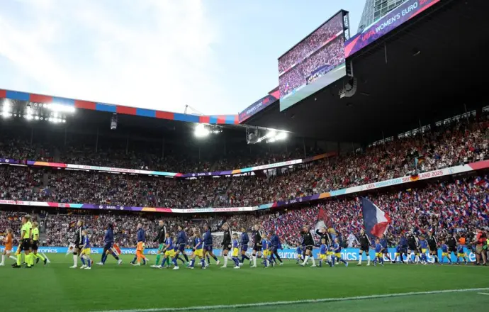 Uefa photo of france v germany warm ups