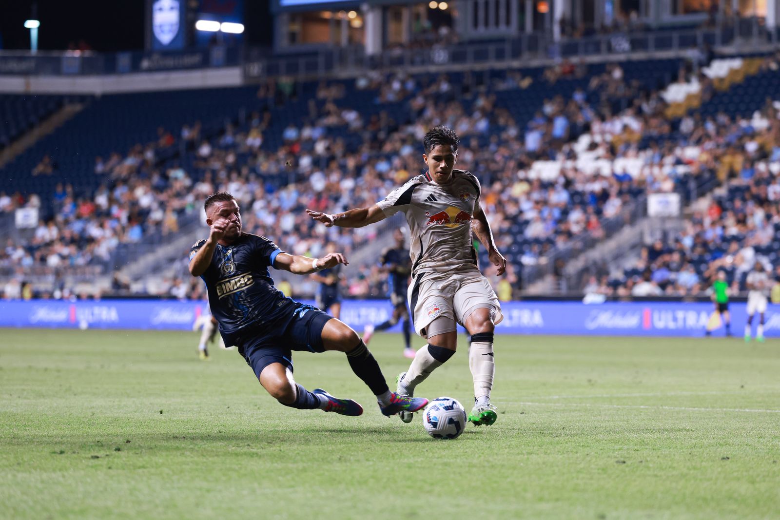 8/13/2025 Subaru PArk, Chester, PA Wiki Carmona prepares to score a goal Mandatory Credit New York Red Bulls