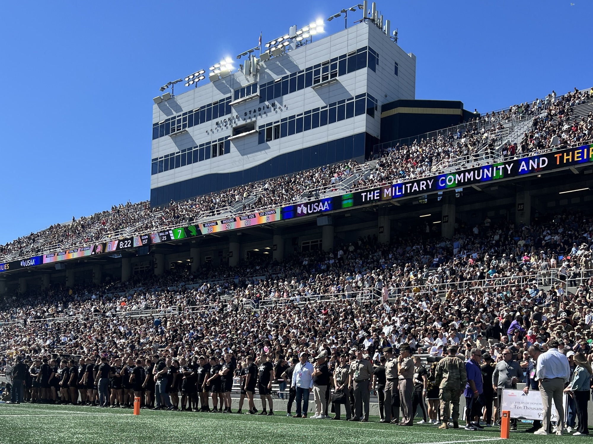 9/20/25, West Point , New York , Michie Stadium, The attendance for today’s Army vs North Texas matchup was 28,446. Mandatory Credit: Jose Pichirilo/Bad Dawg Sports