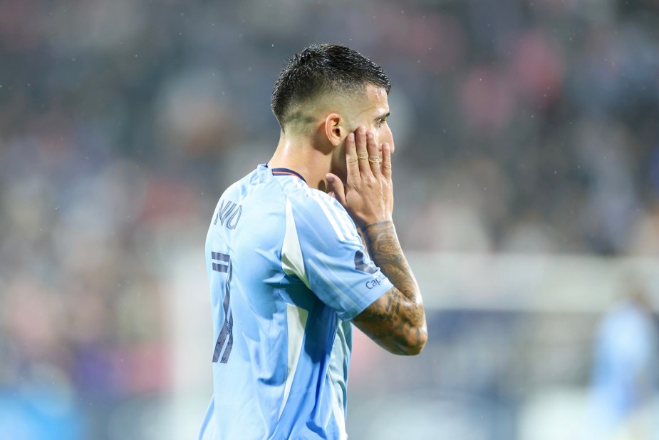 Nicolas Fernandez NYCFC missed chance frustration Inter Miami match