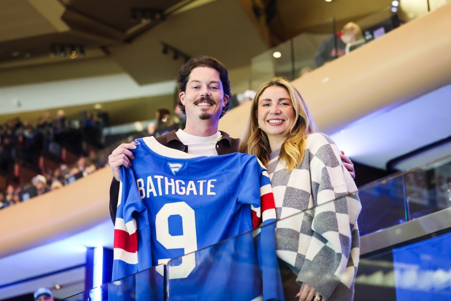 11/16/2025 Madison Square Garden, New York, NY., Andy Bathgate's family Mandatory Credit: New York Rangers