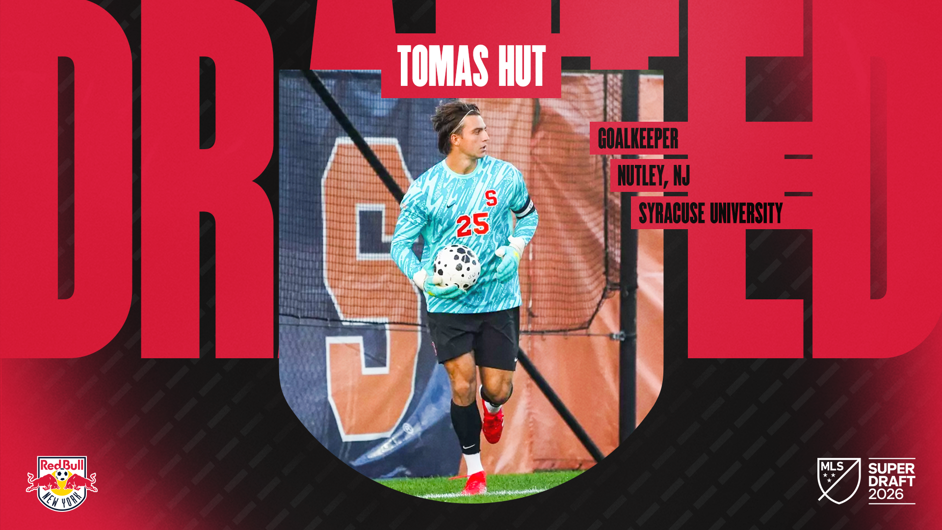 12/18/2025 New York Red Bulls draft Tomas Hut in the 2026 MLS Super Draft Mandatory Credit: New York Red Bulls
